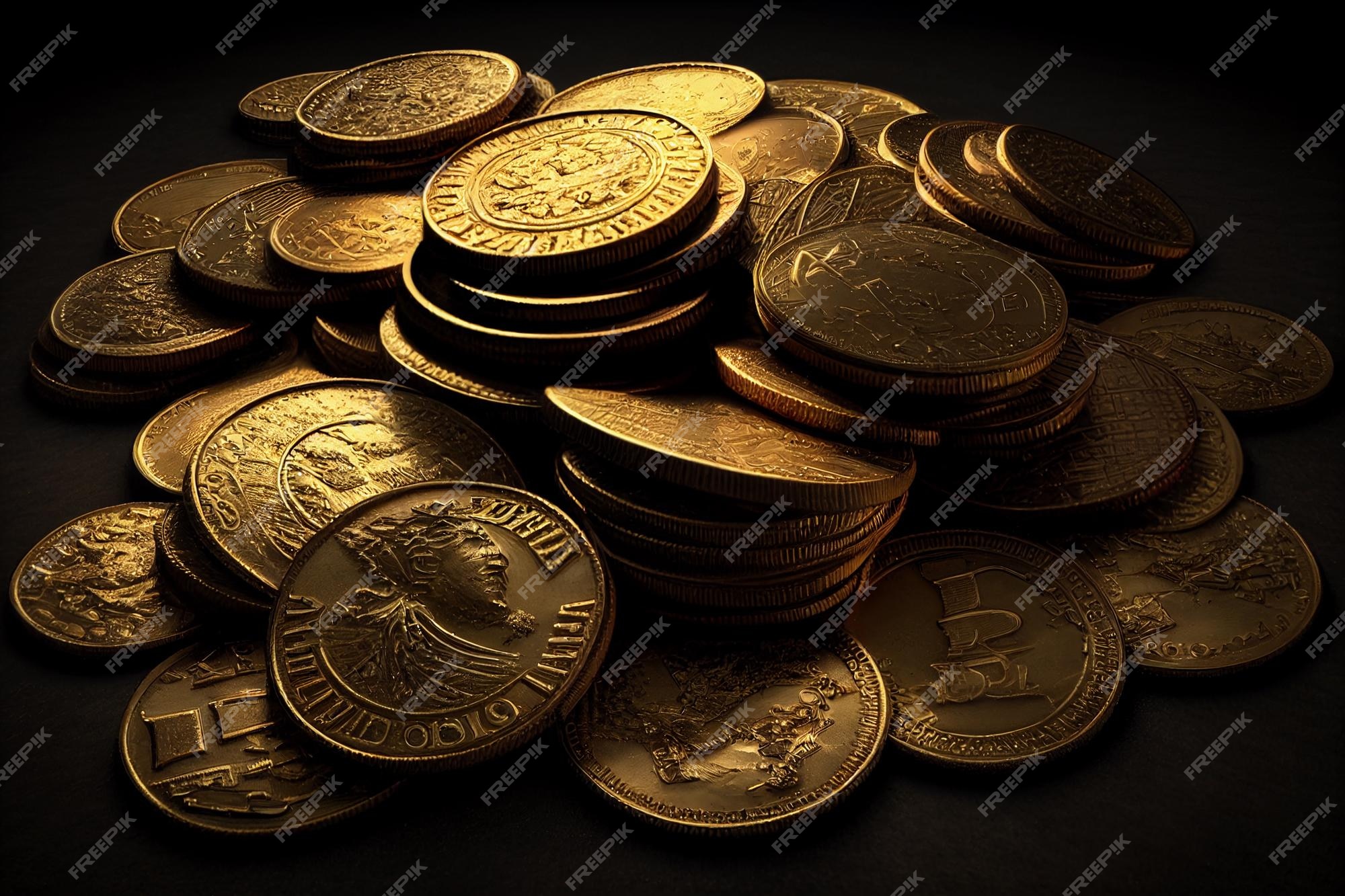 Premium AI Image Gold Ancient Coins AI Generated premium-ai-image-gold-ancient-coins-ai-generated
