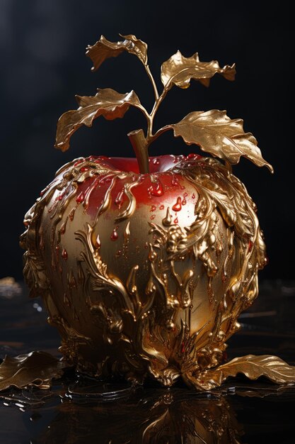 gold apple luxury Art Print