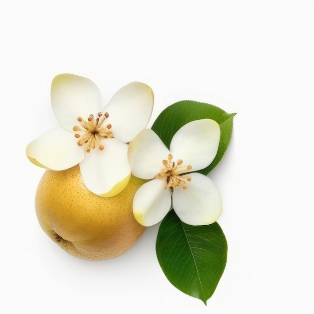 A gold apple with a bunch of flowers on it