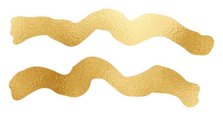Photo gold aquarius png zodiac sign sticker transparent background