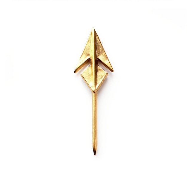 Gold Arrow Lapel Pin Petros Afshar Inspired Watercolor Art