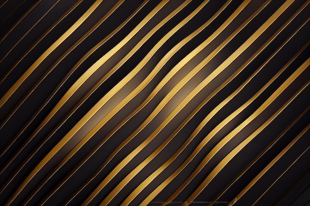 Photo gold background abstract wavy 3d render