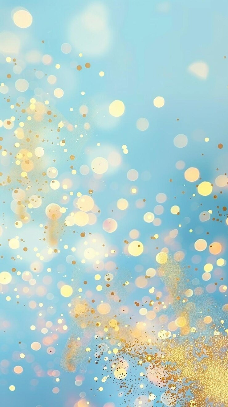 a gold background and a silver and gold foil