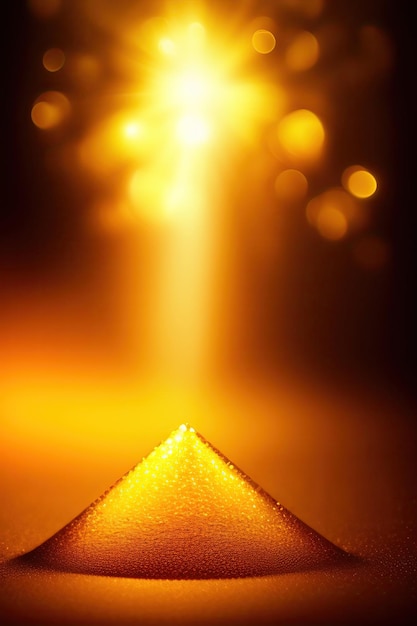Gold background with bokeh effect