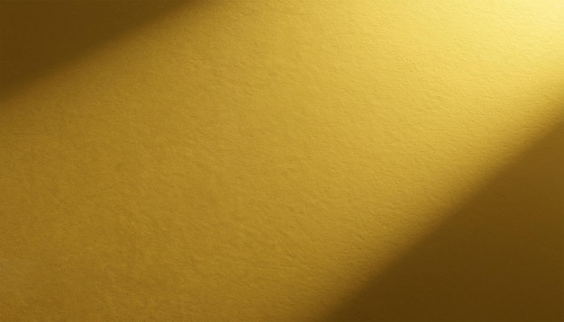 Gold background with Gradient shadow A yellow wall with a shadow from a lamp