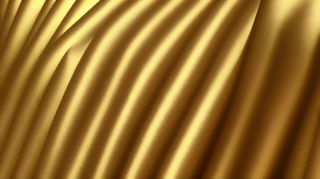 Photo a gold background with a wavy pattern.