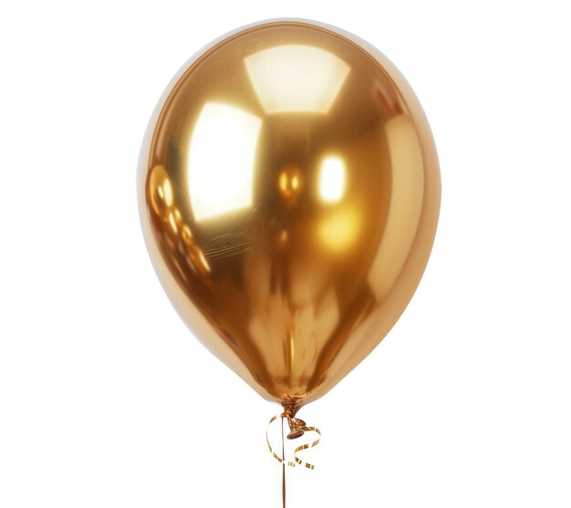 a gold balloon isolated