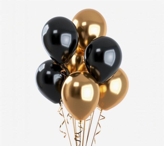 a gold balloon isolated