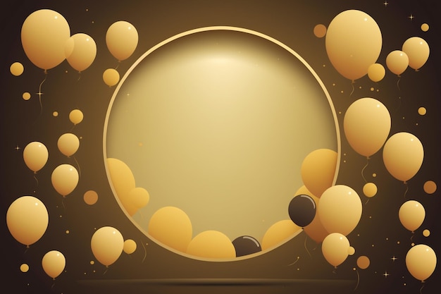 Gold balloons in a circle