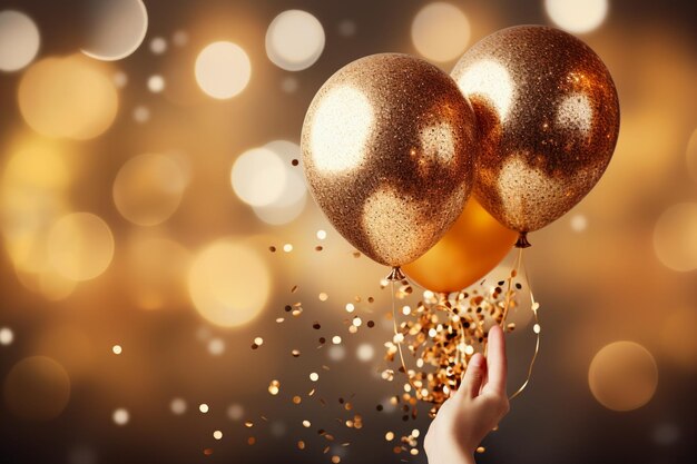 Photo gold balloons