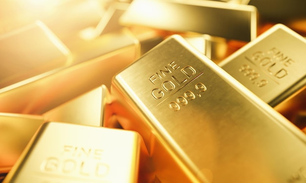 Gold Bars 1000 grams. Concept of wealth and reserve