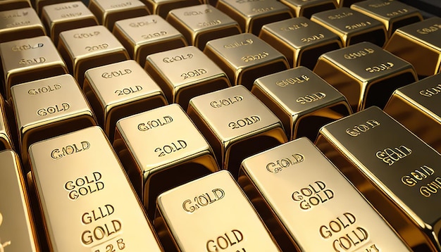 gold bars 3d