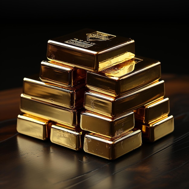 gold bars on black background