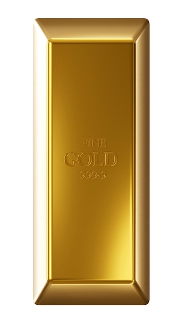 Gold bars isolated wealth and investment 3d rendering