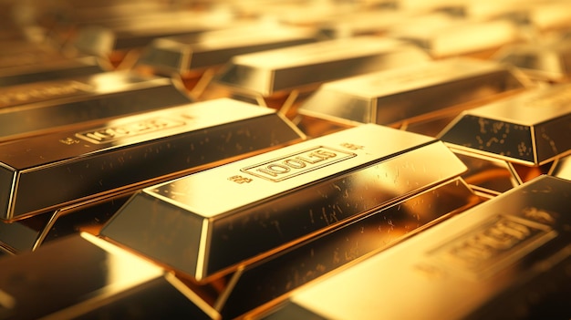 Photo gold bars in security and safekeeping