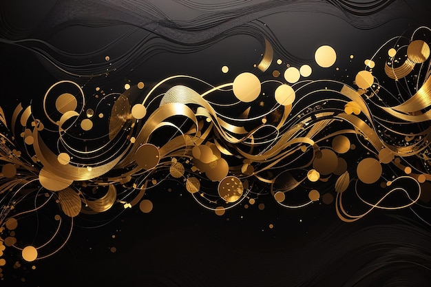 Gold and Black Abstract Background