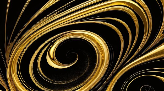 Photo gold and black abstract background