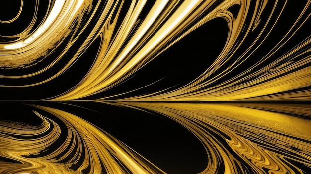 Photo gold and black abstract background