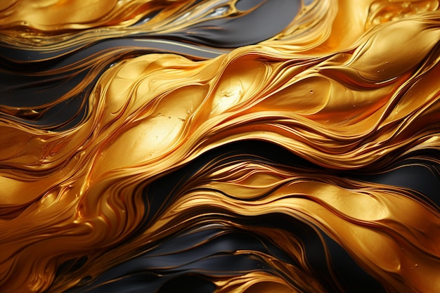 A gold and black background with a gold and black swirl.