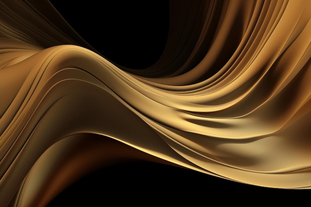 Gold and black background with a gold wave