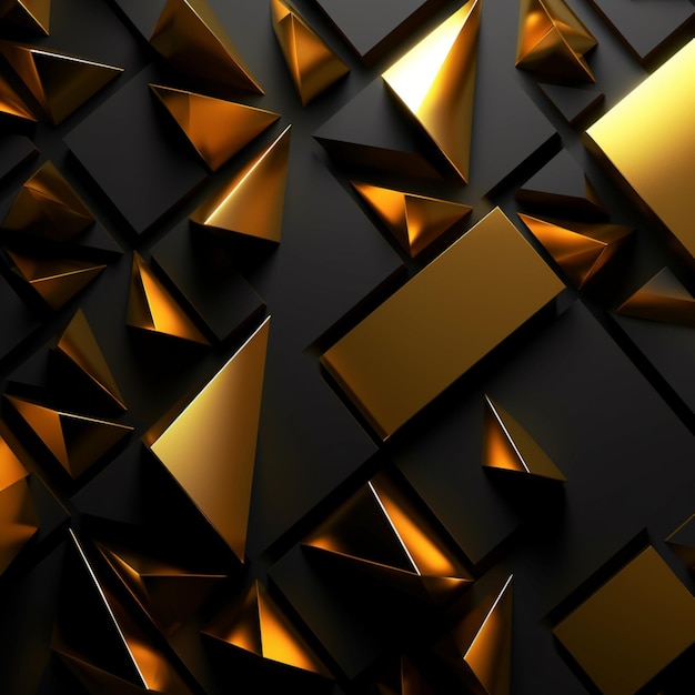 Gold and black background with a square in the middle