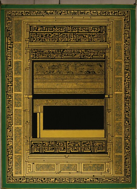 a gold and black box with the word arabic on it