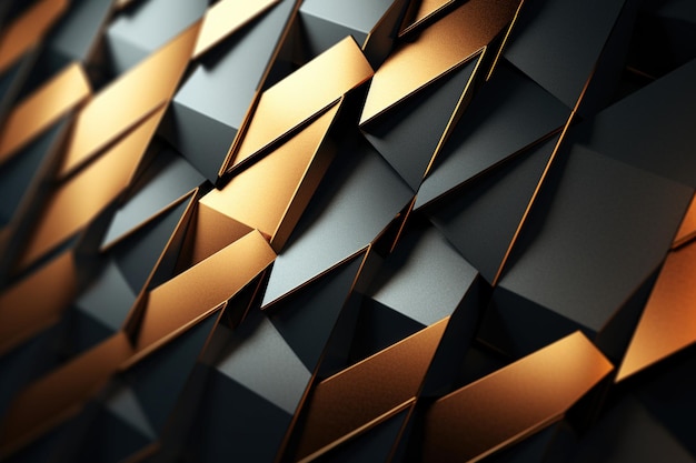 Gold and Black Geometric Background