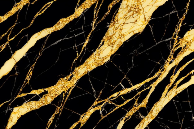 Gold and black marble pattern abstract background