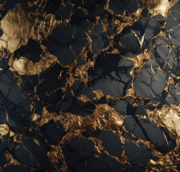 Gold and black marble texture Luxury background Generative AI