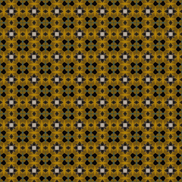 Photo a gold and black pattern with a diamond shape.