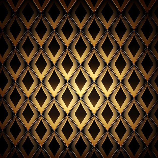 A gold and black pattern with diamonds.