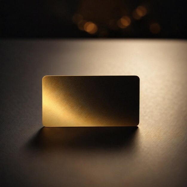 Photo gold blank empty business card mockup