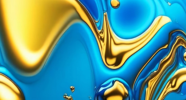 Gold and blue artsy textured background wallpaper Generative AI illustrator