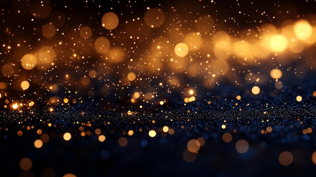gold and blue glitter lights the dynamic interplay of colors and textures evokes a sense of eleganc