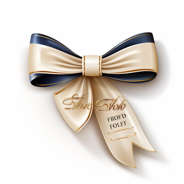 a gold and blue ribbon with a bow that says quot snowman quot on it