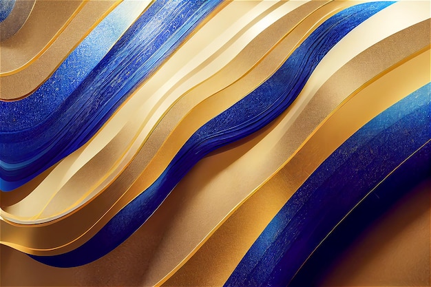 Gold and blue