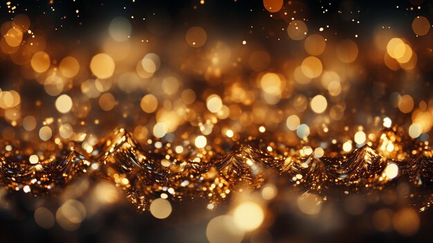 gold bokeh