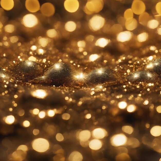 Gold bokeh