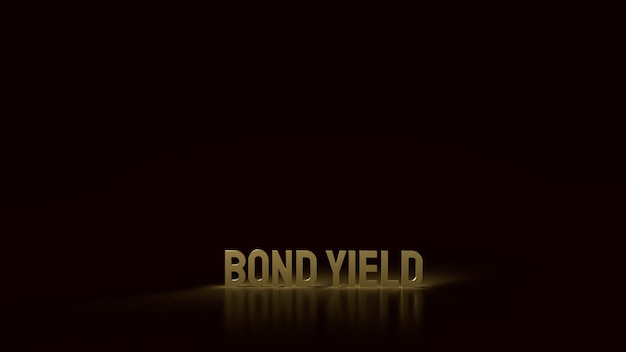 The gold bond yield text  for business concept 3d rendering