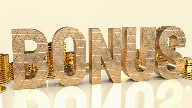 The gold bonus for business or game concept 3d rendering