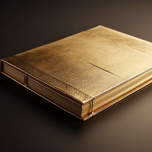 Gold book cover mockup texture background