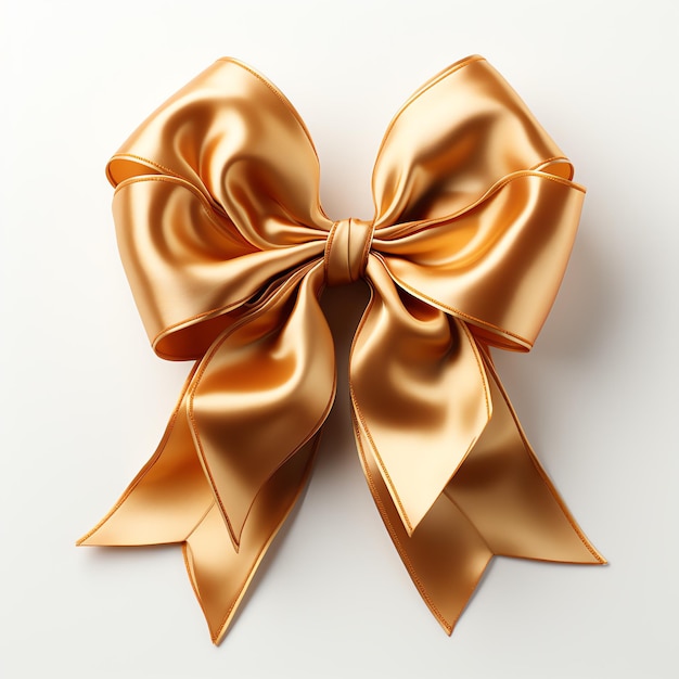 a gold bow with a knot