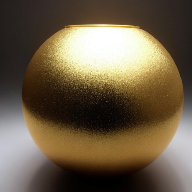 Gold Bowl With Dark Background