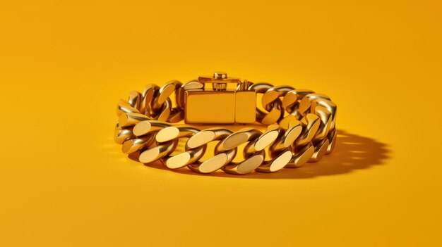 gold bracelet on gold background