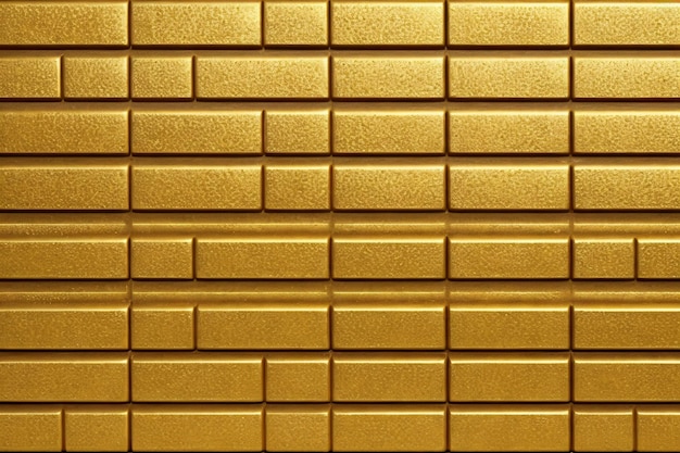 Photo gold brick wall background gold wall background brick wall background wall background brick background ai generative