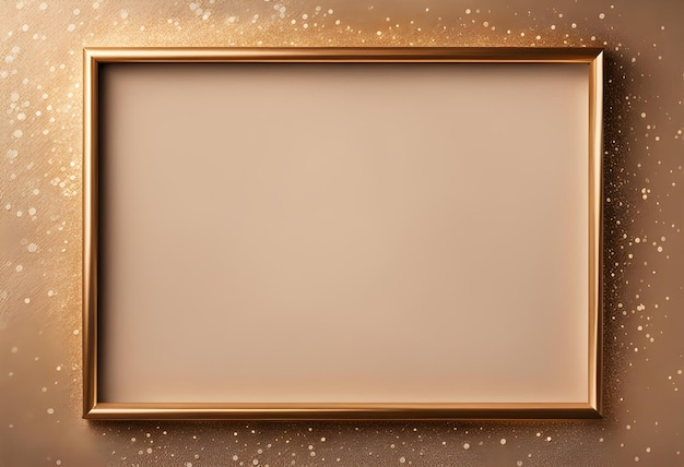 Photo gold bronze glitter empty frame