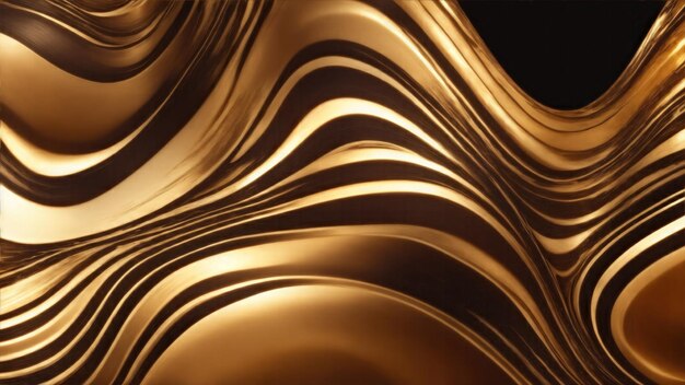 Gold and Brown waves abstract luxury background