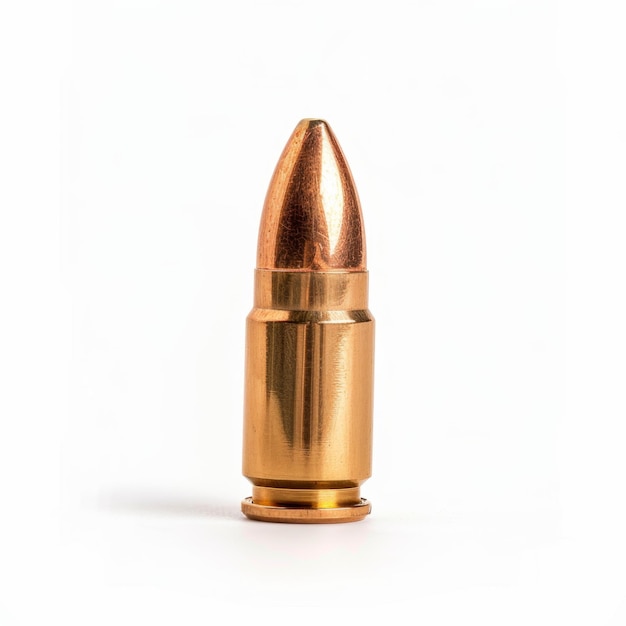 Photo a gold bullet with a black background and a white background