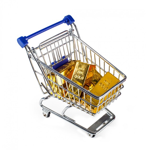 Gold bullion in shopping cart