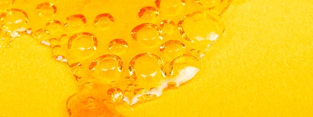 Gold cannabis bubble wax panorama